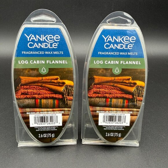 Yankee Candle Log Cabin Flannel Fragranced Wax Melts 2.6 Oz 2-Pack - Picture 1 of 2